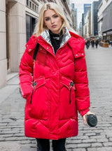 Medium and Long Glossy Cotton-padded Jacket