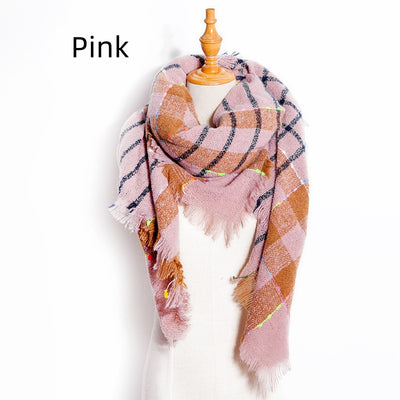 Polyester Square Plaid Scarf