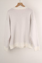 Pullover Sow Color Matching Sweater