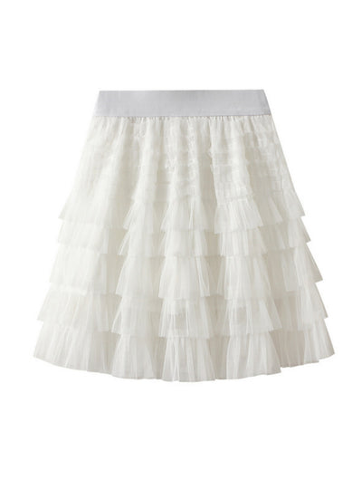 Mesh Cake Short Skirt