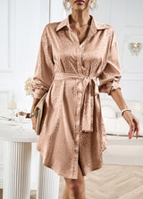 Women Long Sleeve Shirt Dress