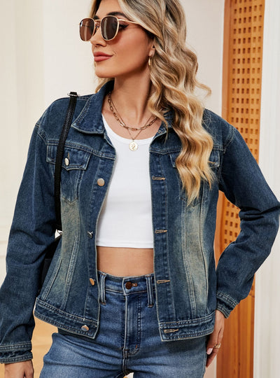 Denim Top Casual Long Sleeve Coat