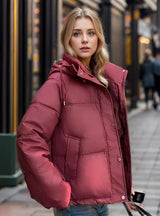 Short Hooded Cotton-padded Jacket Coat