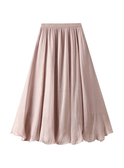 High Waist Pearlescent Yarn Irregular Skirt