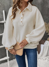 Loose Solid Color Leisure Pullover Top