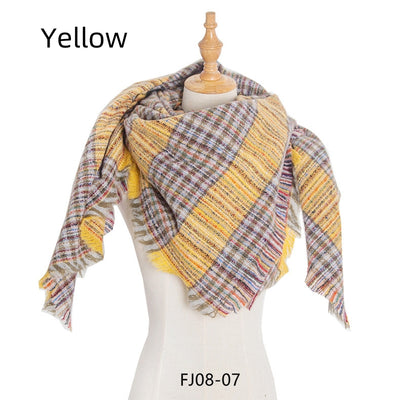 Thick Striped Autumn and Winter Scarf Shawl