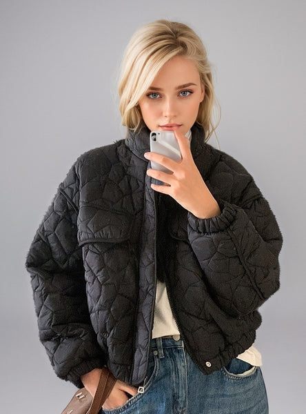 Short Diamond Light Loose Cotton-padded Jacket