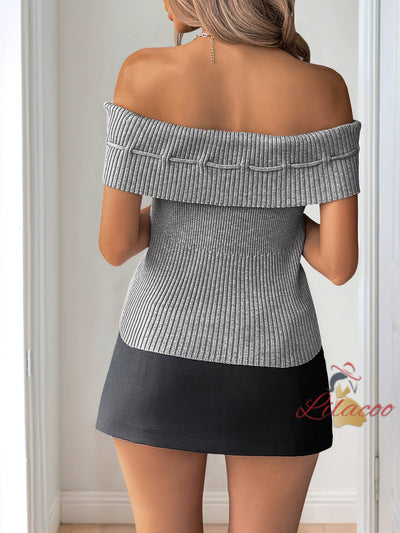 Bow Tie Design Off the Shoulder Top