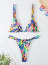 Sexy Split Printed Bikini