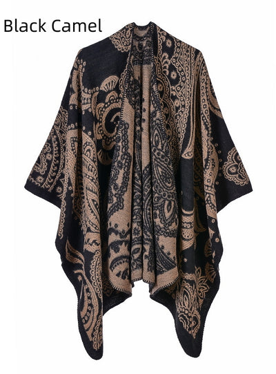 Women's Scarves Padded Warm Shawl Cloak