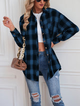 Casual Long Sleeve Loose Plaid Shirt