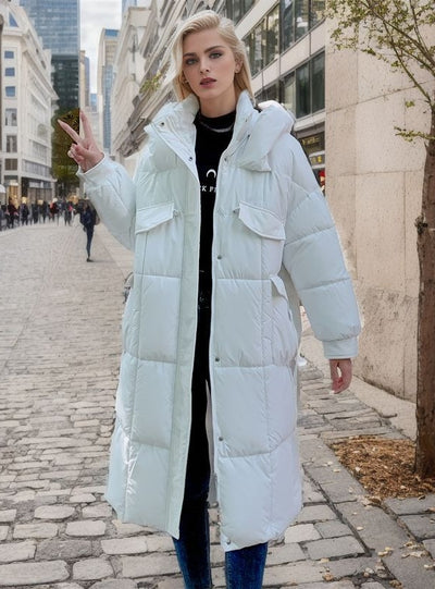 Loose Long Knee-length Cotton-padded Coat