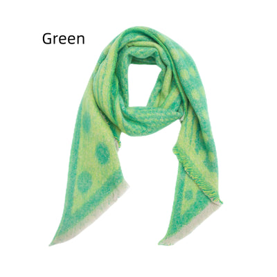 Thickened Jacquard Polka-dot Bevel Scarf