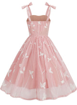 Suspender Embroidered Retro Hepburn Dress