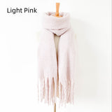 Thick Tassel Solid Color Thick Scarf