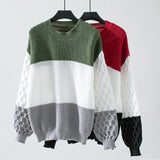 Fashion Loose Color Matching Sweater