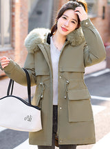 Mid-length Cotton-padded Jacket Coat