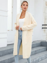 Large Size Pocket Tassel Coat Sweater