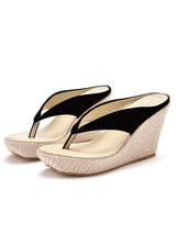 9 cm Bohemian Beach Thick-soled Wedge Slippers