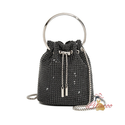 Diamond Diagonal Handbag Tassel Bucket Bag