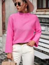 Loose Nine-point Sleeve Solid Color Sweater