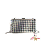 Diamond-encrusted Fringed One-shoulder Rhinestone Bag