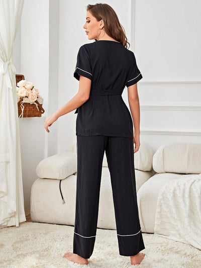 Short-sleeved Bathrobe Home Suit