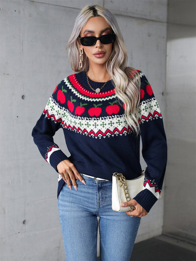 Christmas Printed Pullover Sweater