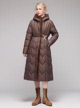 Long Over-the-knee Cotton-padded Jacket Coat