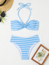 Sexy Female Pit Striped Bikini