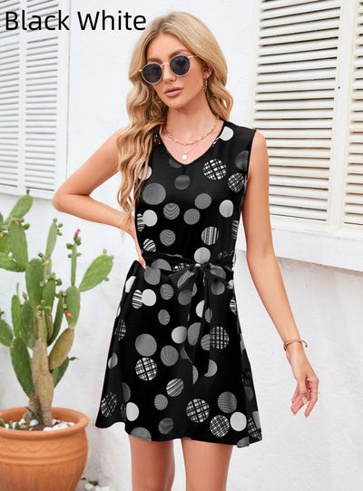 Retro Party Printed Polka-dot Dress