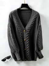 Twisted Vintage Single-breasted Loose Sweater