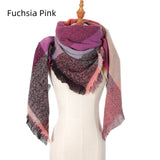 Thickened Warm Shawl Prickly Plaid Square Scarf