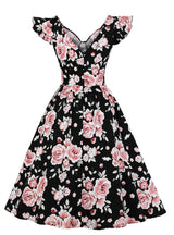 Flying Sleeves Retro Print Dress