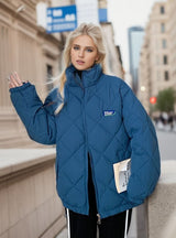 Loose Vertical Collar Cotton-padded Jacket