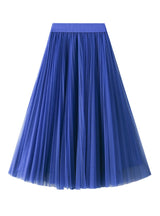 Large Swing Gauze Pleated Skirt