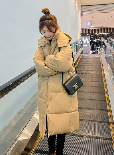 Thick Cotton-padded Long Knee-length Winter Coat