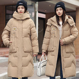 Medium and Long Over-the-knee Cotton-padded Jacket Coat