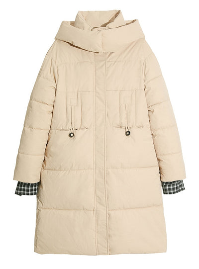 Long Hooded Padded Cotton-padded Jacket Coat