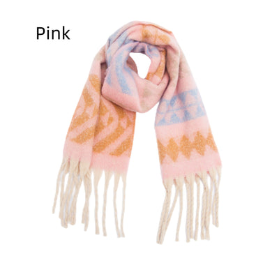 Coarse Tassel Jacquard Scarf