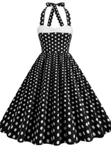 Polk Stitching Hepburn Retro Dress