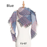 Women Large Plaid Square Scarf