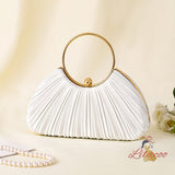 Ring Pleated Dinner Bag Handbag