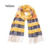 Fringe Stripes Increase Warm Scarf