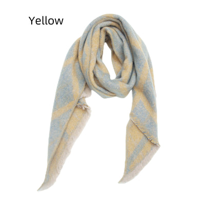 Women Checked Diagonal Scarf