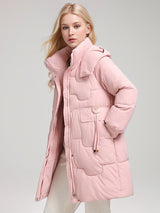 Loose Hooded Long Over-the-knee Thick Cotton-padded Jacket