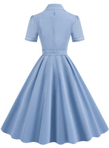 Hepburn Retro Pocket Mid-length Dress