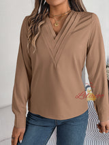 V-neck Long Sleeve Shirt