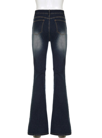 Low-waisted Slim Denim Trousers Pant