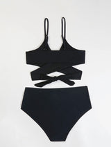 Cross Straps Beach Slim Bikini